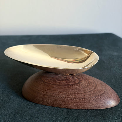 Estate Sterling Silver and Ebony Oval Ash Tray/Dish by William Spratling