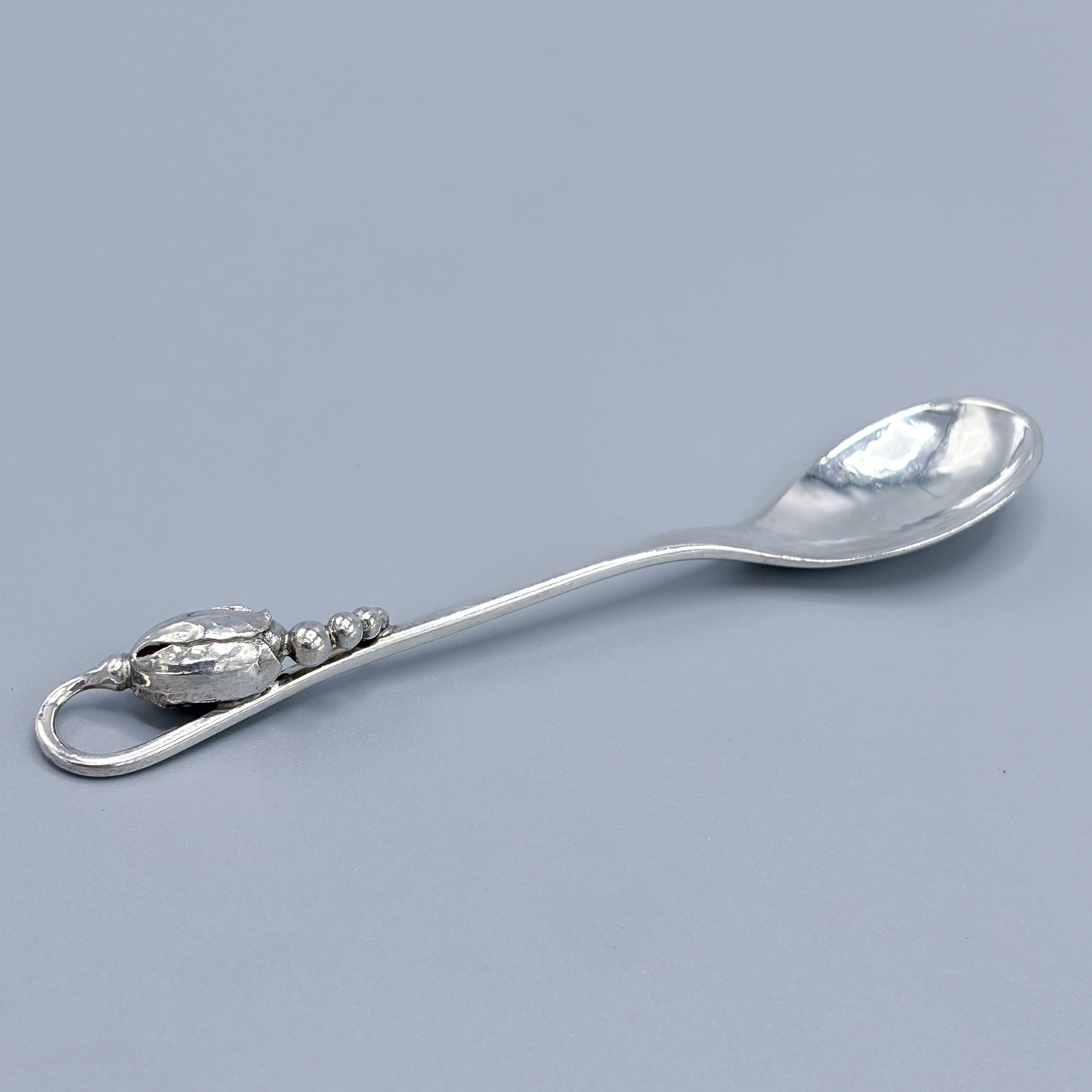 Estate Georg Jensen Sterling Silver "Blossom" Small Mocha Spoon no 84