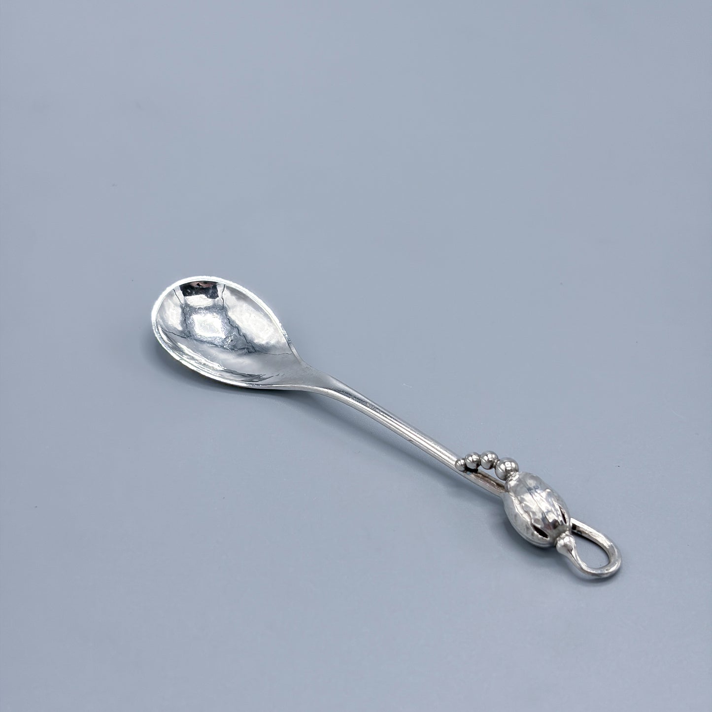 Estate Georg Jensen Sterling Silver "Blossom" Small Mocha Spoon no 84