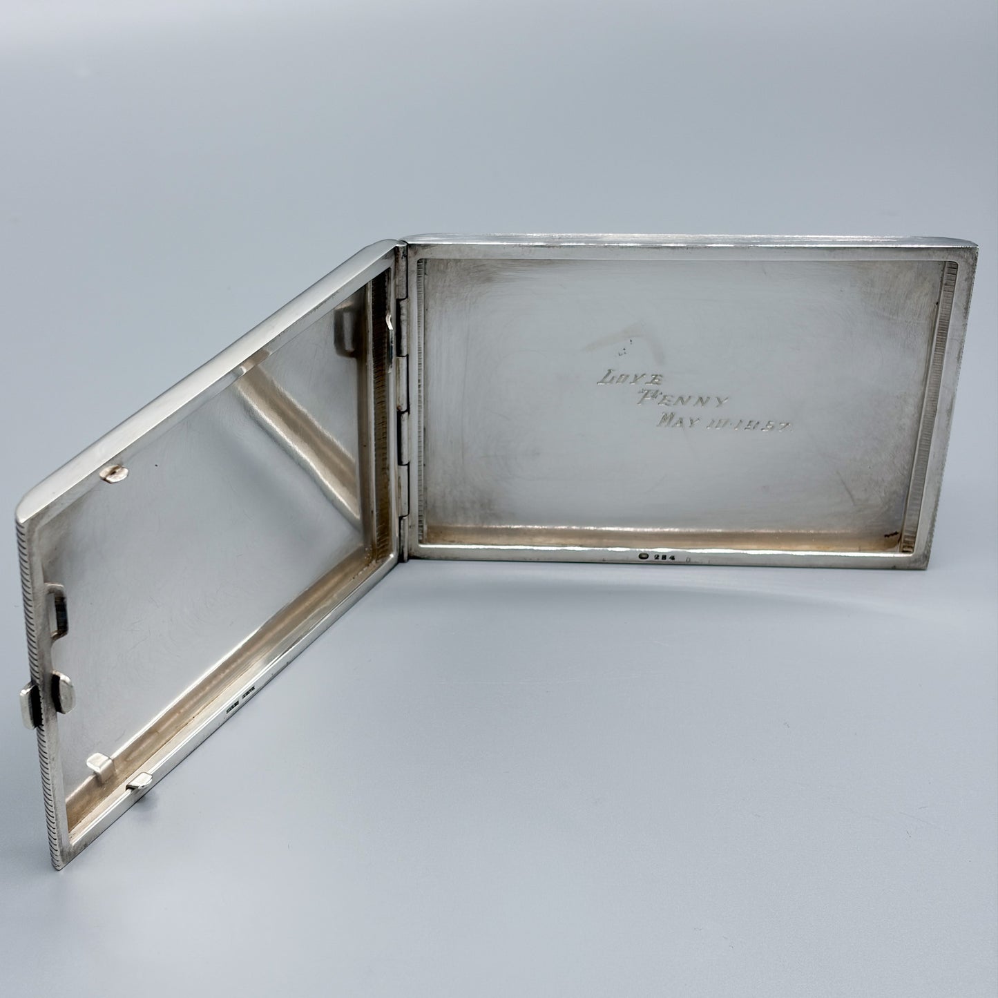 Georg Jensen Sterling Silver Large Cigarette Box No. 284B by Jorgen Jensen