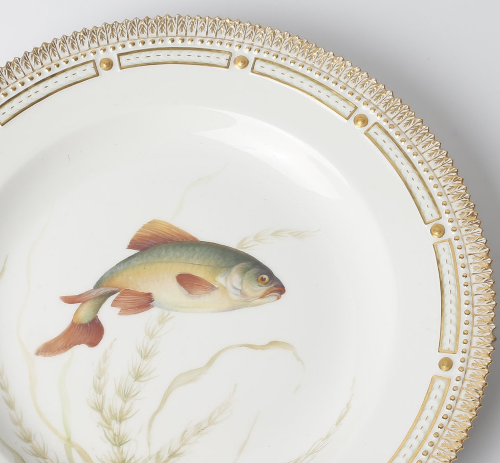 Royal Copenhagen Fish Plate "Leuciscus Erythrophthalmus" by Royal Copenhagen