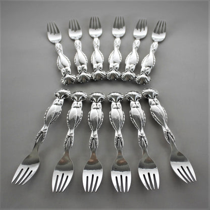 Estate Georg Jensen Sterling Silver No.55 Complete Fish Service Set for 12 persons