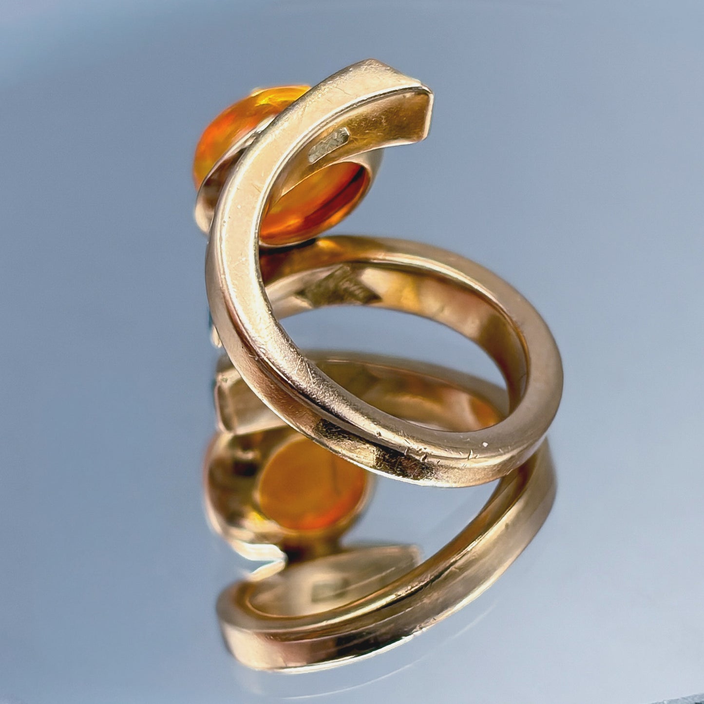 14k Mexican Fire Opal Ring by Antonio Pineda