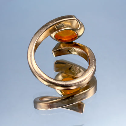 14k Mexican Fire Opal Ring by Antonio Pineda