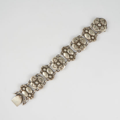 Estate Georg Jensen Sterling Floral Bracelet No. 27