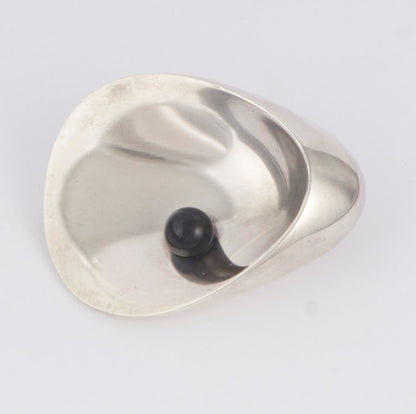 Estate Georg Jensen Sterling Brooch with Onyx, Design 328