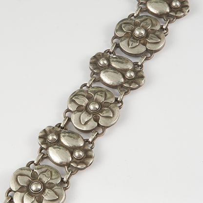 Estate Georg Jensen Sterling Floral Bracelet No. 27