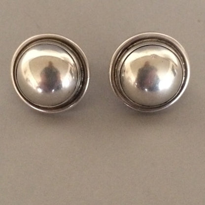 Georg Jensen Screw Back "Button" Earrings No. 98