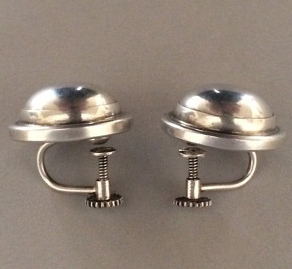 Georg Jensen Screw Back "Button" Earrings No. 98