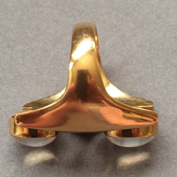 Georg Jensen Modernist Ring No. 845 in 18k Gold by Henning Koppel