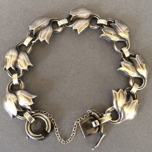 Georg Jensen Sterling Silver Tulip Bracelet No. 100B