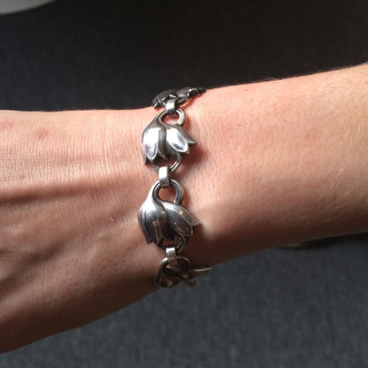 Georg Jensen Sterling Silver Tulip Bracelet No. 100B