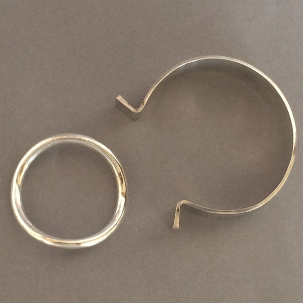 Sterling Silver Bent hotsell Ring Bracelet