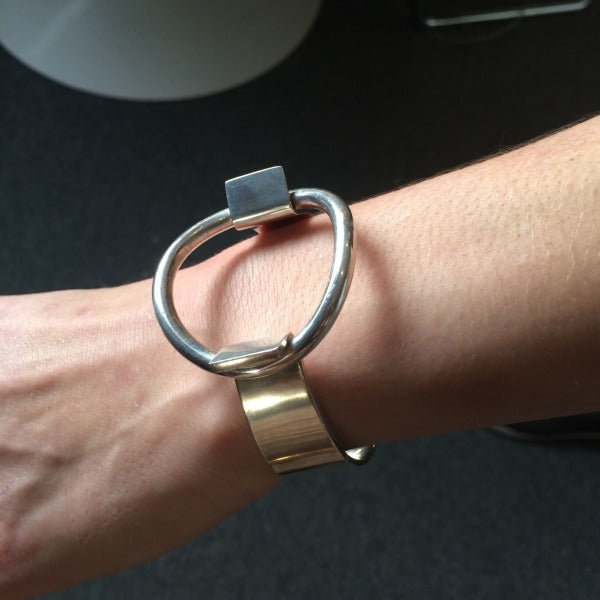 Hans Hansen Sterling Silver Ring Bracelet by Bent Gabrielsen