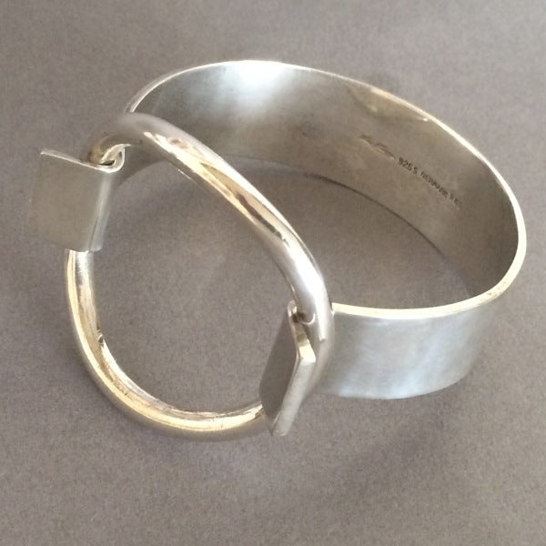 Hans Hansen Sterling Silver Ring Bracelet by Bent Gabrielsen