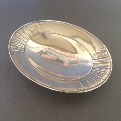 Estate Georg Jensen Sterling Silver "Cosmos" Serving Dish By Johan Rohde No. 45