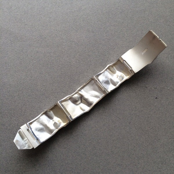 Lapponia Sterling Silver Modernist "Galactic" Bracelet by Bjorn Weckstrom