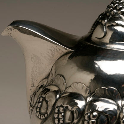 Evald Nielsen Sterling Silver Exceptionally Rare Art Nouveau Teapot from 1919