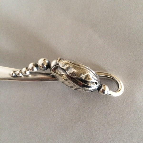 Estate Georg Jensen Sterling Silver "Blossom" Large Pierced Serving Spoon No. 84