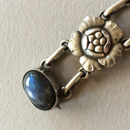 Georg Jensen Bracelet No. 12  with Labradorite Very Rare