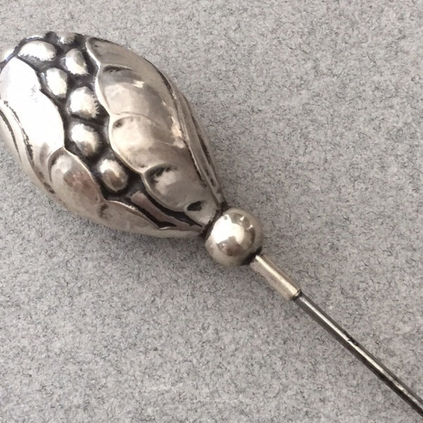 Georg Jensen 830 Silver Antique Hat Pin from the Art Nouveau Period