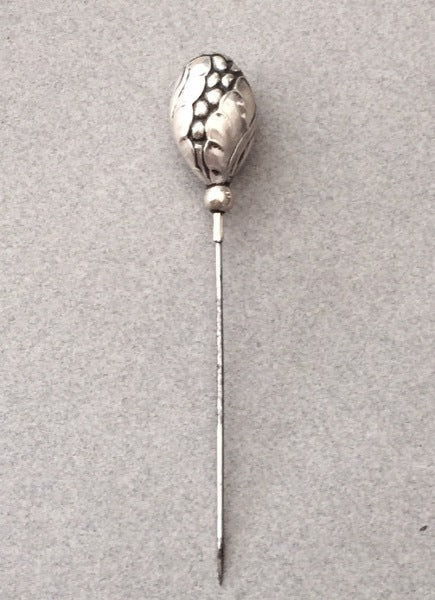 Georg Jensen 830 Silver Antique Hat Pin from the Art Nouveau Period