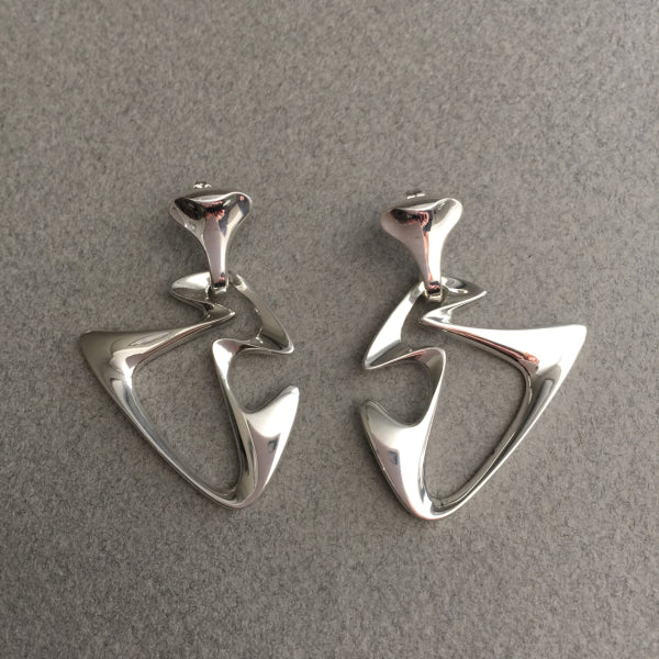 Georg Jensen "Amoeba" Dangle Earrings by Henning Koppel, no. 125