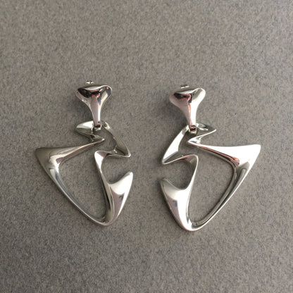 Georg Jensen "Amoeba" Dangle Earrings by Henning Koppel, no. 125