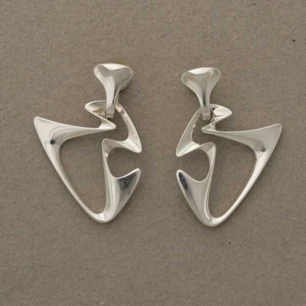 Georg Jensen "Amoeba" Dangle Earrings by Henning Koppel, no. 125