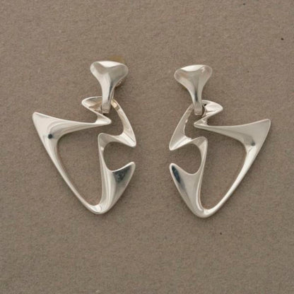 Georg Jensen "Amoeba" Dangle Earrings by Henning Koppel, no. 125