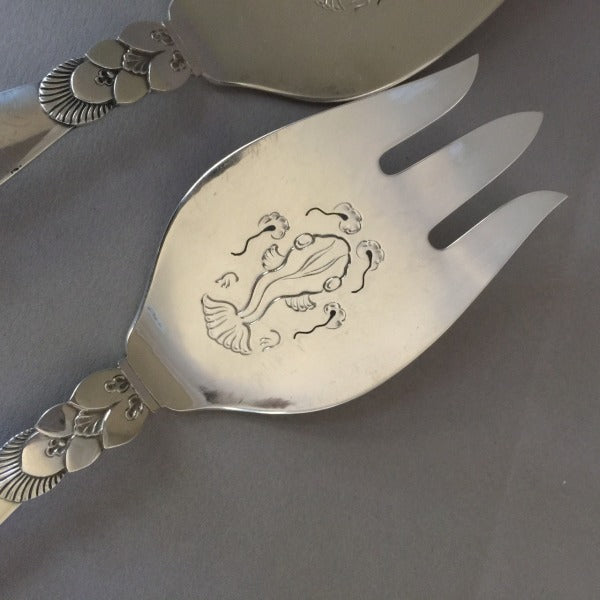 Georg Jensen "Cactus" Fish Serving Set