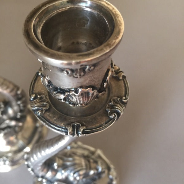 Buccellati Sterling Silver Fish Candlesticks