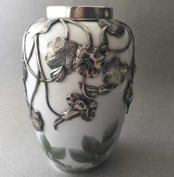 Royal Copenhagen Rare Vase with Silver Mounting from 1911