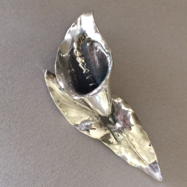 Peer Smed Sterling Silver Calla Lily Brooch