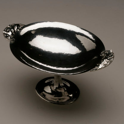 Peer Smed Sterling Silver Footed Dish with Oak Leaf Motif