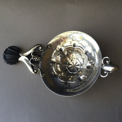 Georg Jensen 830 Silver Tea Strainer No. 98 Very Rare