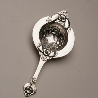 Evald Nielsen 830 Silver Art Nouveau Tea Strainer