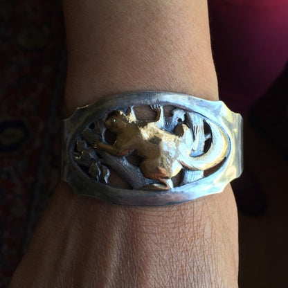 Peer Smed Sterling Silver Squirrel Cuff Bracelet