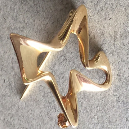 Georg Jensen 18K Gold Brooch by Henning Koppel