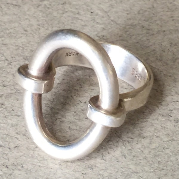 Hans Hansen Sterling Silver Modernist Oval Ring