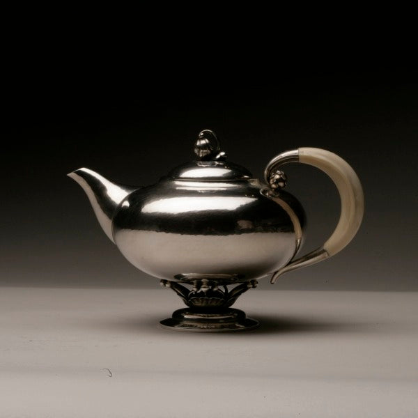 Georg Jensen Sterling Silver "Rosebud" Tea Pot No. 235