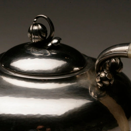 Georg Jensen Sterling Silver "Rosebud" Tea Pot No. 235