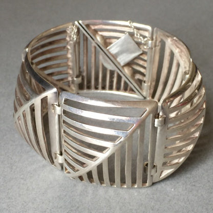 Georg Jensen Sterling Silver "Grates" Bracelet No. 389 by Nanna Ditzel