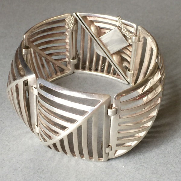 Georg Jensen Sterling Silver "Grates" Bracelet No. 389 by Nanna Ditzel