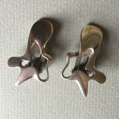 Georg Jensen Sterling Silver "Splash" Earrings No. 118 by Henning Koppel