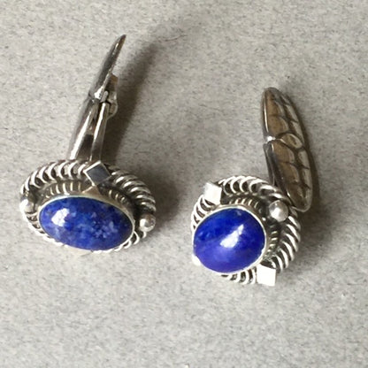 Georg Jensen Sterling Silver Cufflinks No. 16 with Lapis Lazuli by Harald Nielsen