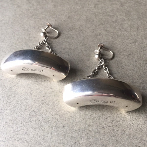 Georg Jensen Sterling Silver Earrings No. 157 by Astrid Fog