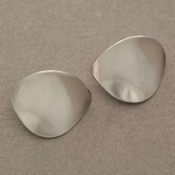 Estate Georg Jensen Sterling Silver Modernist Earrings by Nanna Ditzel No. 131