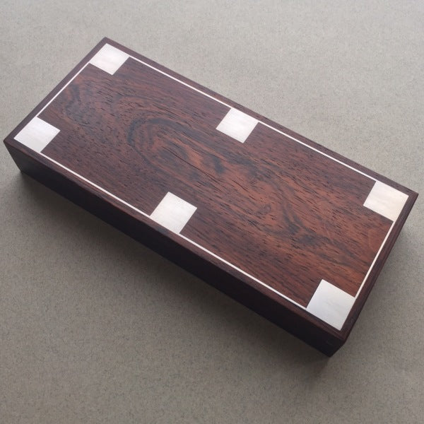 Hans Hansen Rosewood Box with Sterling Silver Inlay