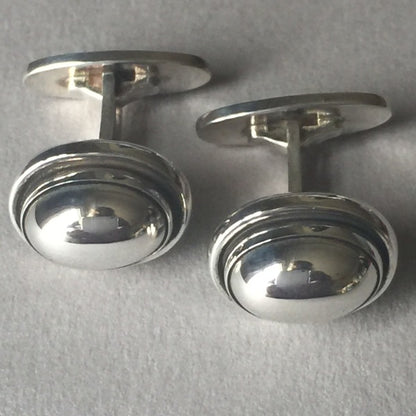 Georg Jensen Sterling Silver Cufflinks No. 44B by Harald Nielsen